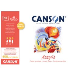 CANSON Bloc papier dessin "Acrylic", 240 x 330 mm, 400 g/m2