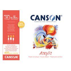 CANSON Bloc papier dessin "Acrylic", 420 x 594 mm, 400 g/m2