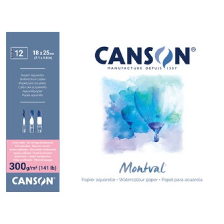 CANSON Bloc papier aquarelle "Montval", 240 x 320 mm, 300 g