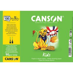 CANSON Papier à dessin Kids, A4, 90 g/m2