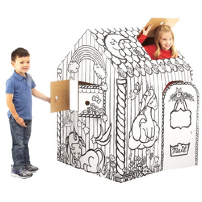 Fellowes Maison de jeu Licorne, en carton ondulé