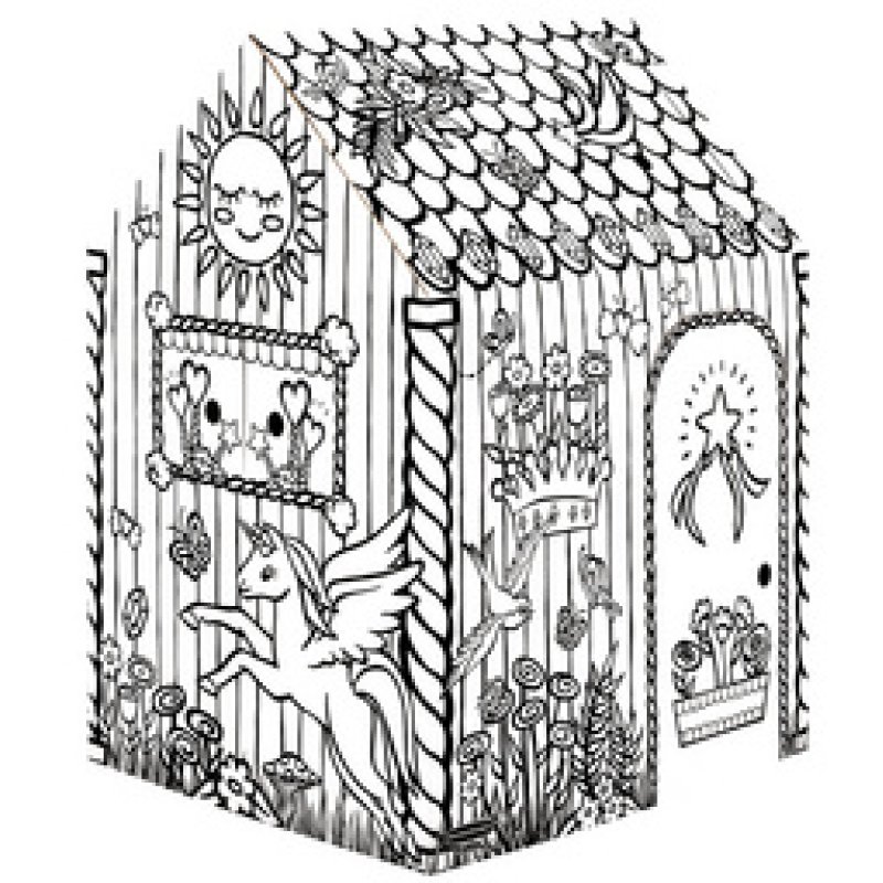 Fellowes Maison de jeu Licorne, en carton ondulé