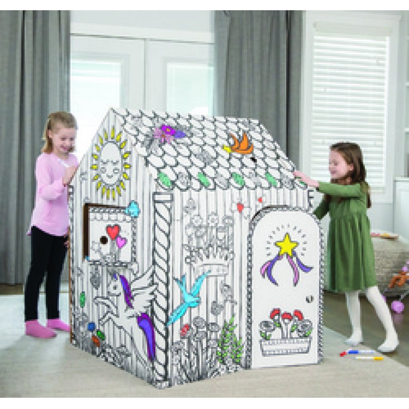 Fellowes Maison de jeu Licorne, en carton ondulé