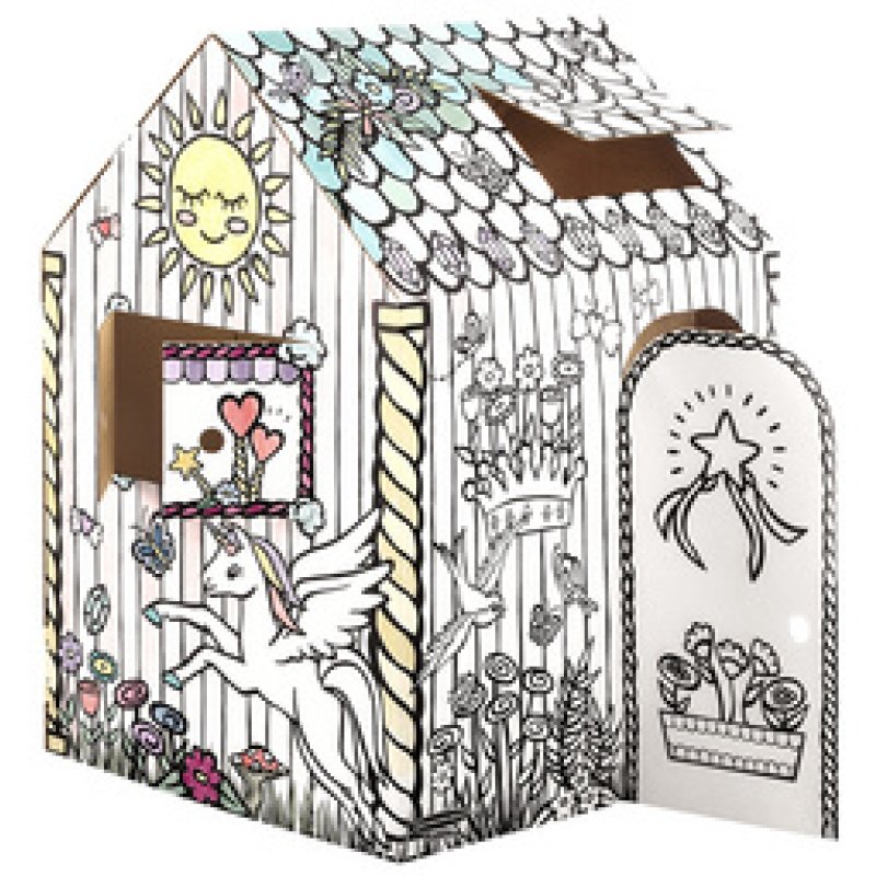 Fellowes Maison de jeu Licorne, en carton ondulé