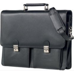 Alassio Porte-documents "VENETO", cuir, noir