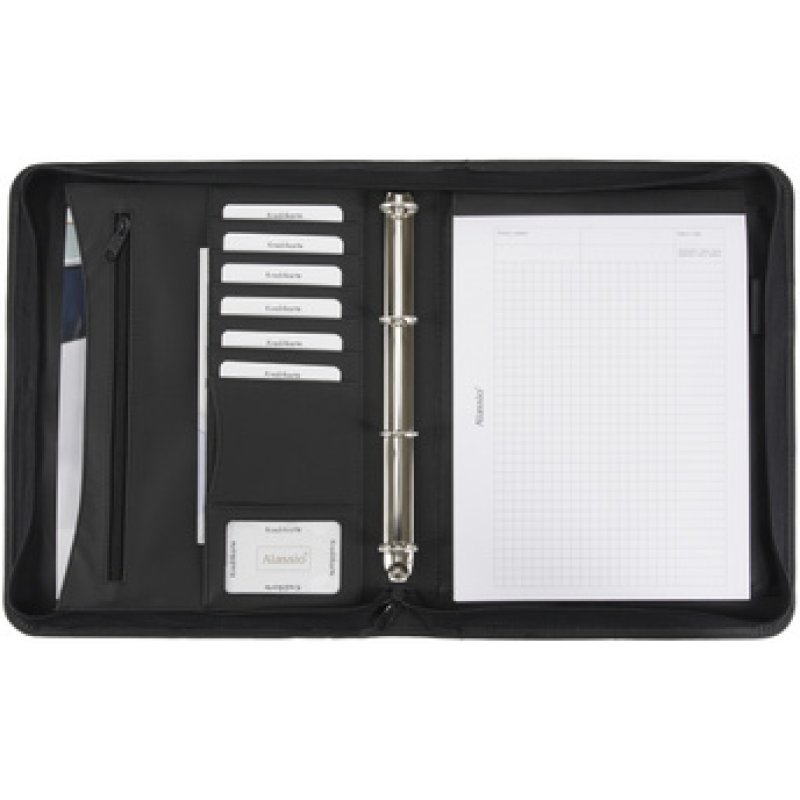 Alassio Serviette classeur "Office Set", noir
