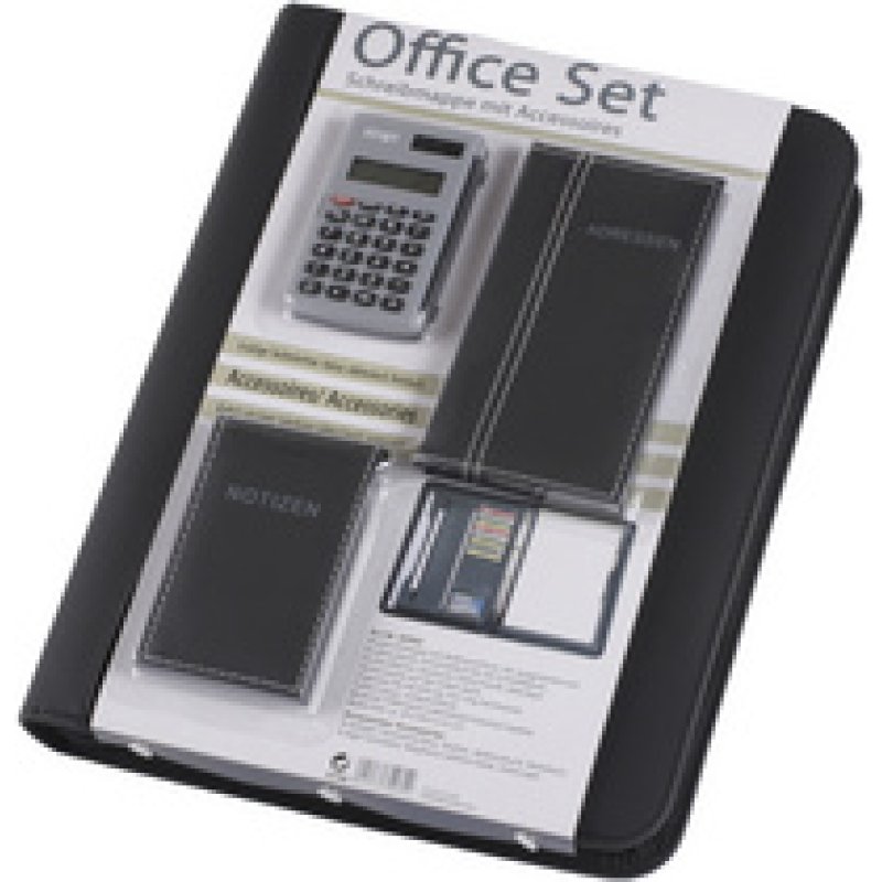 Alassio Serviette classeur "Office Set", noir
