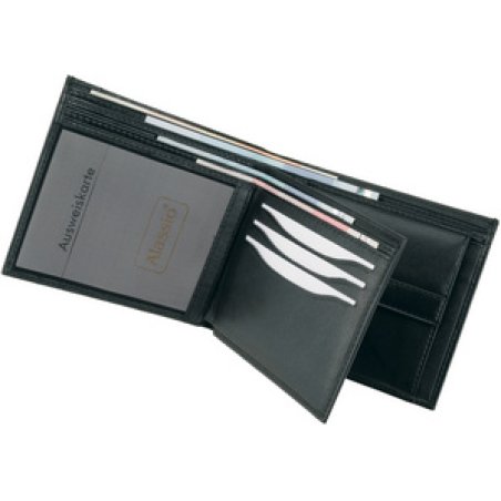 Alassio Portefeuille combiné, cuir nappa, noir