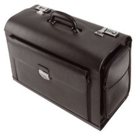 Alassio Valise pour pilotes "VERONA", cuir, noir
