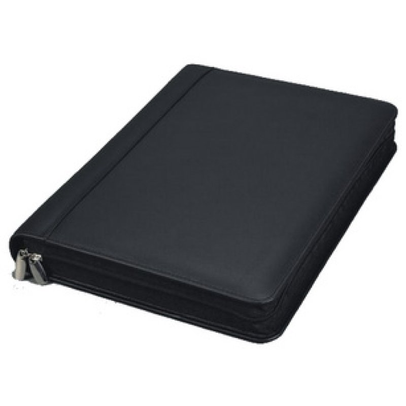 Alassio serviette classeur "BOSA", A4, cuir nappa, noir