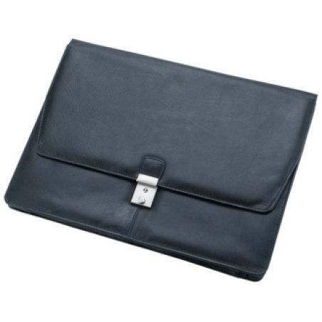 Alassio Porte-documents "TISSANO", cuir nappa, noir