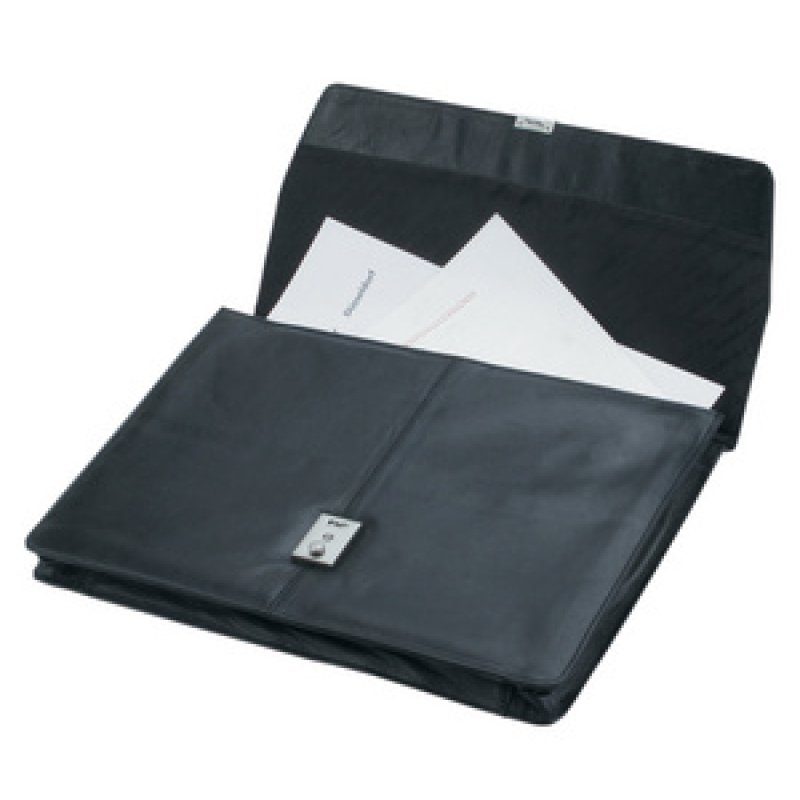 Alassio Porte-documents "TISSANO", cuir nappa, noir