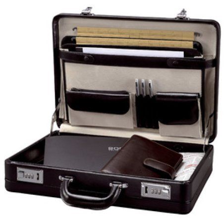 Alassio Attaché-case TAORMINA, cuir, noir