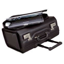 Alassio Valise pour pilotes "SAN REMO", en similicuir, noir