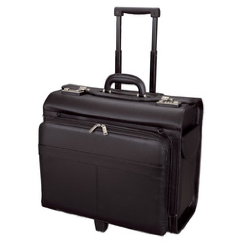Alassio Valise pour pilotes "SAN REMO", en similicuir, noir