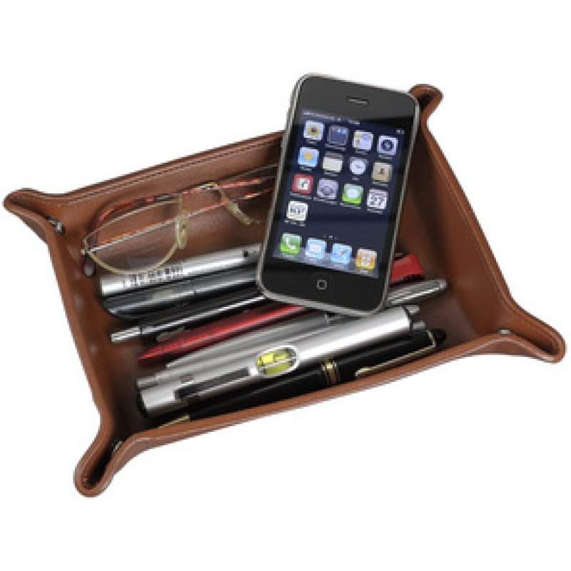 Alassio Vide-poches, cuir véritable, noir