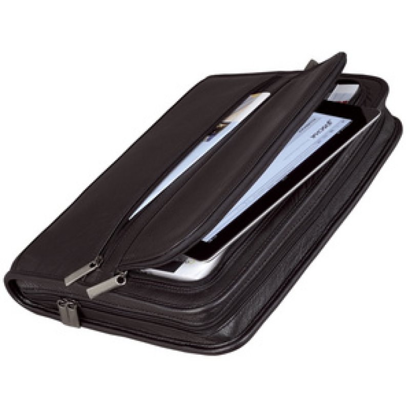 Alassio Serviette classeur "CARPO", A4, cuir nappa, noir