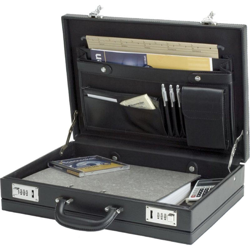 Alassio Attaché-case "PONTE", similicuir, noir