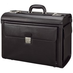 Alassio Valise pour pilotes "VICENZA", simili cuir, noir