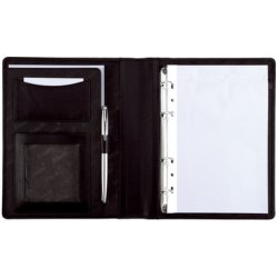Alassio Serviette classeur "BENACO", A5, similicuir, noir