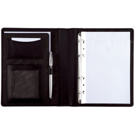 Alassio Serviette classeur "BENACO", A5, similicuir, noir