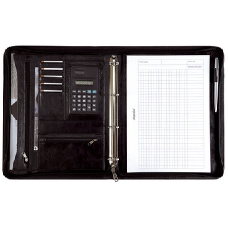 Alassio Serviette classeur "MASSA", A4, similicuir, noir