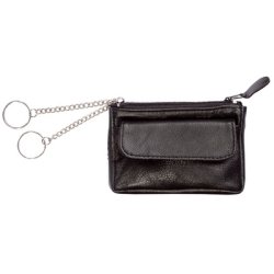 Alassio Etui porte-clés, cuir nappa, noir