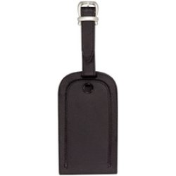 JSA étiquette à bagage, en cuir, noir