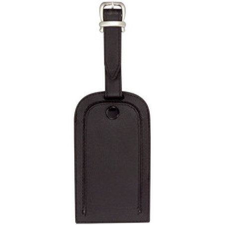 JSA étiquette à bagage, en cuir, noir