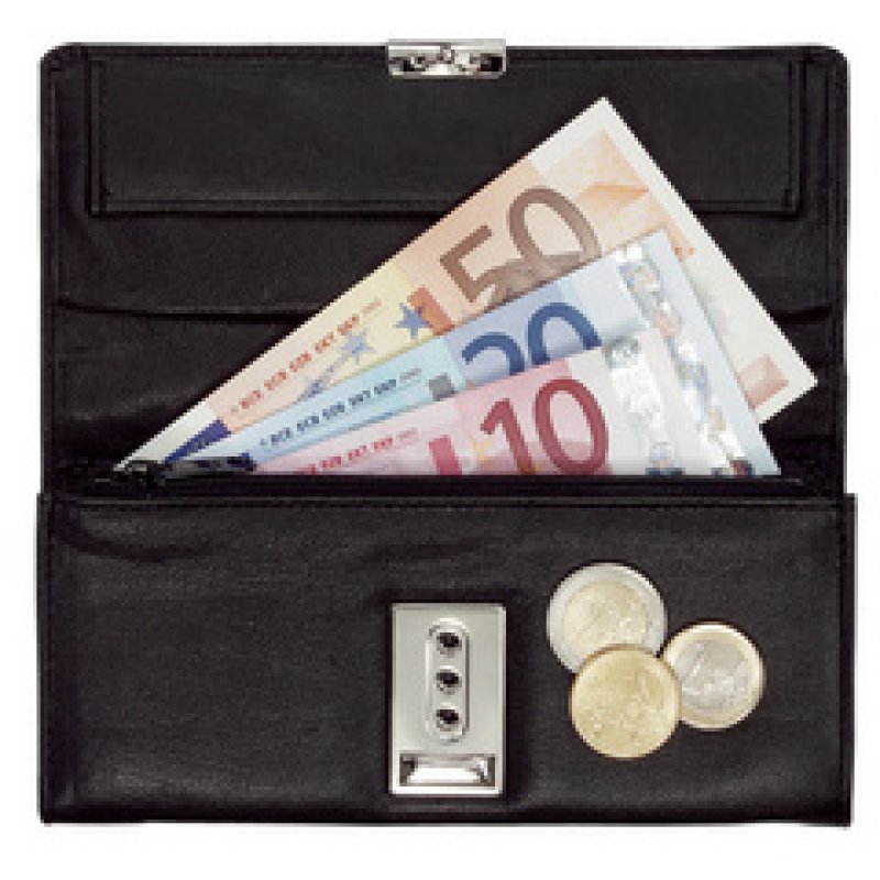 Alassio Portefeuille de serveur, en cuir, noir