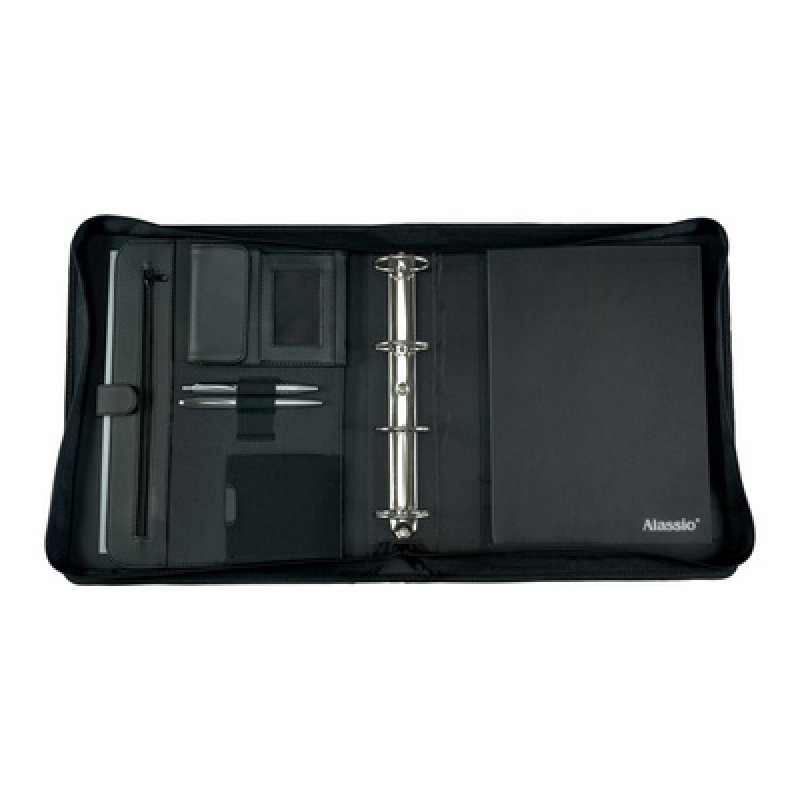 Alassio Serviette classeur "OSI", A4, similicuir, noir