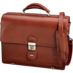 Alassio Porte-documents "MOCCA", cuir, cognac