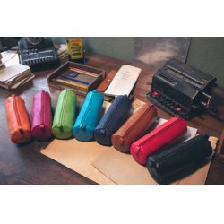 Alassio Trousse, en cuir, orange