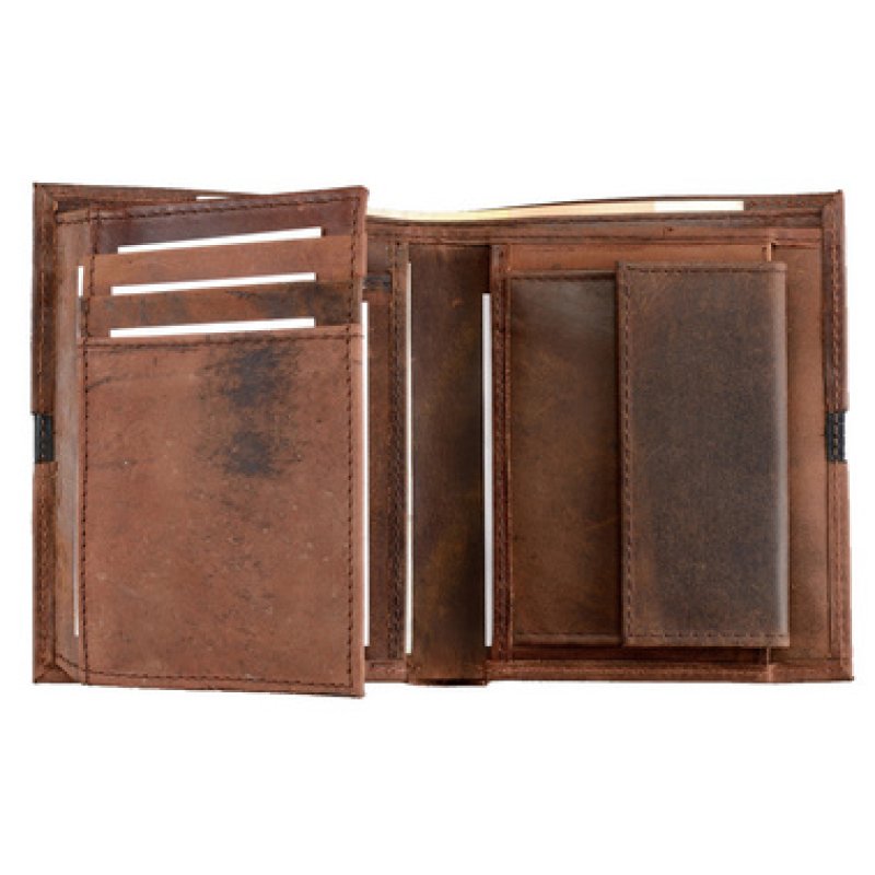 Alassio Portefeuille, cuir, format haut, marron foncé