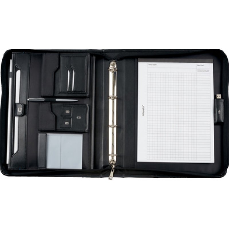 Alassio Organiseur de tablette A4 SALERNO, similicuir, noir