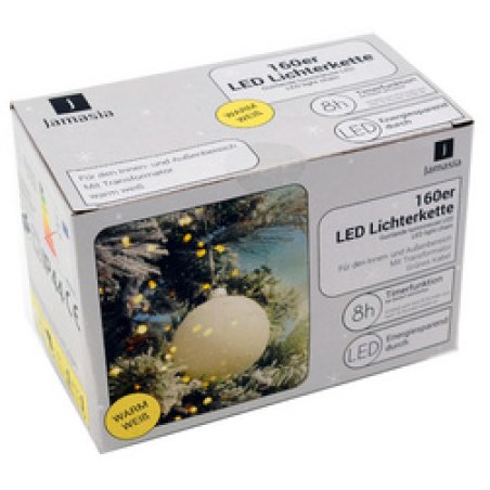 Jamasia Guirlande lumineuse LED, 160 ampoules, IP 44, vert