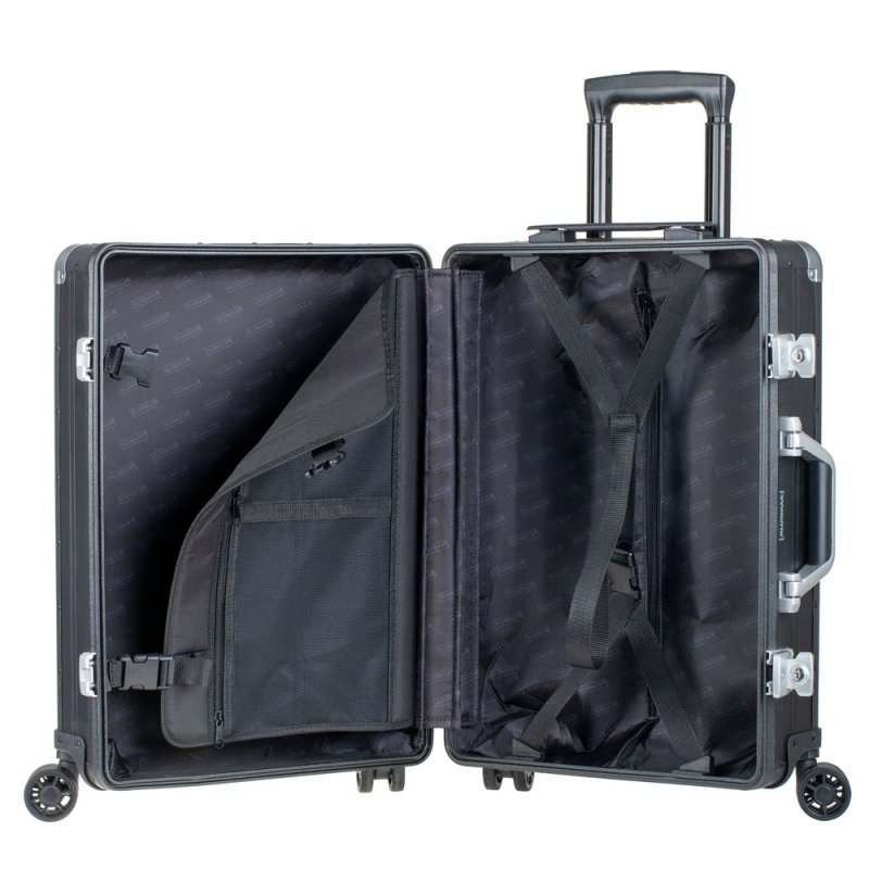 Alumaxx Trolley de voyage, en aluminium, noir mat