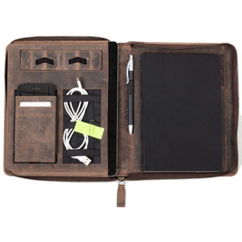 PRIDE&SOUL Organiseur CHARON, en cuir, marron