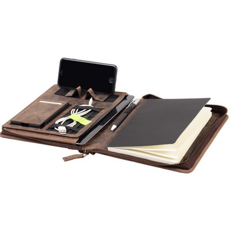 PRIDE&SOUL Organiseur CHARON, en cuir, marron