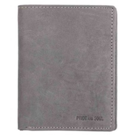 PRIDE&SOUL Portefeuille RFID, format portrait, cuir, gris