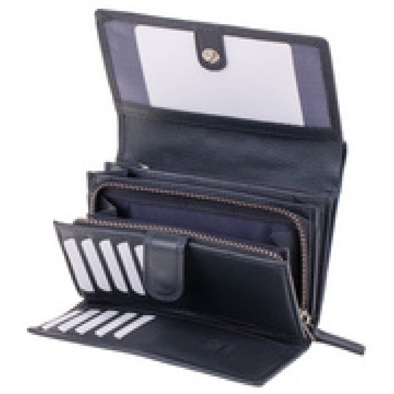 MIKA Portefeuille pour dames, en cuir, multicolore