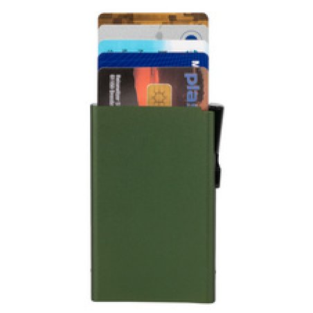 CLICKSAFE Porte-cartes avec bouton-poussoir & RFID, noir