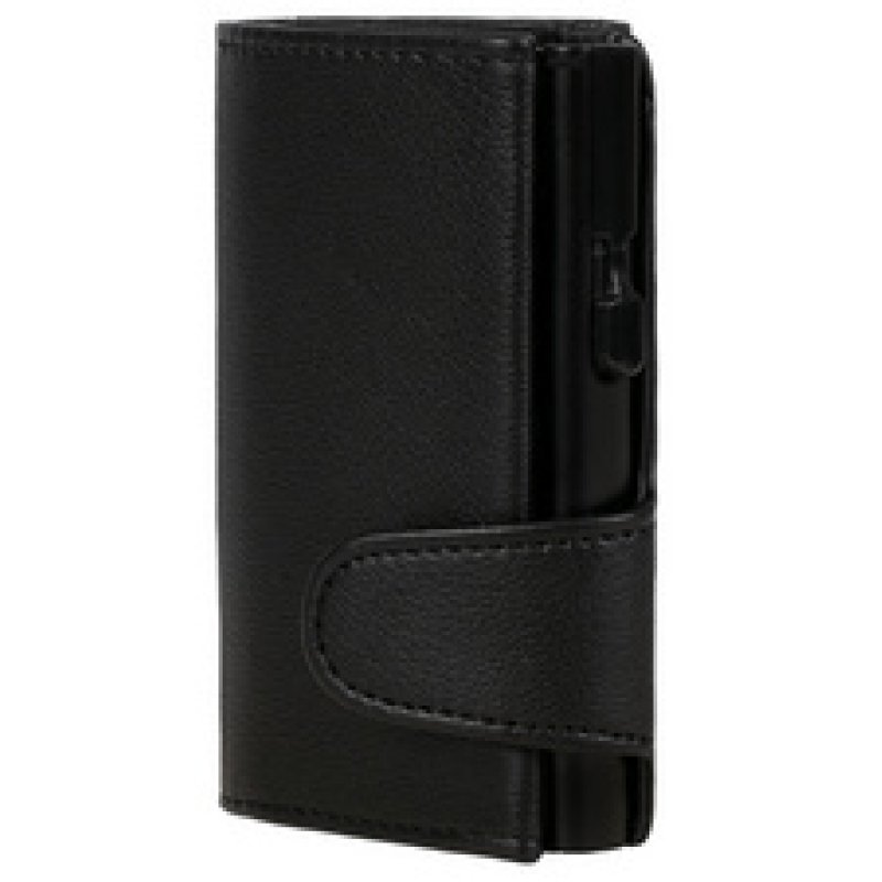 CLICKSAFE Porte-monnaie avec porte-cartes, simili cuir, noir