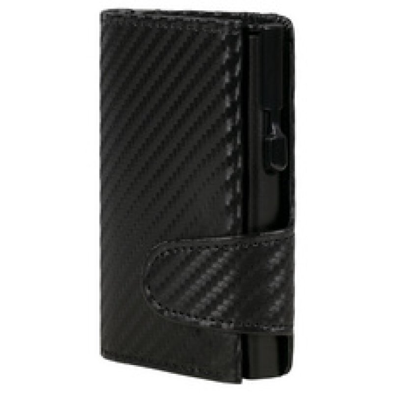 CLICKSAFE Porte-monnaie avec porte-cartes, simili cuir, bleu