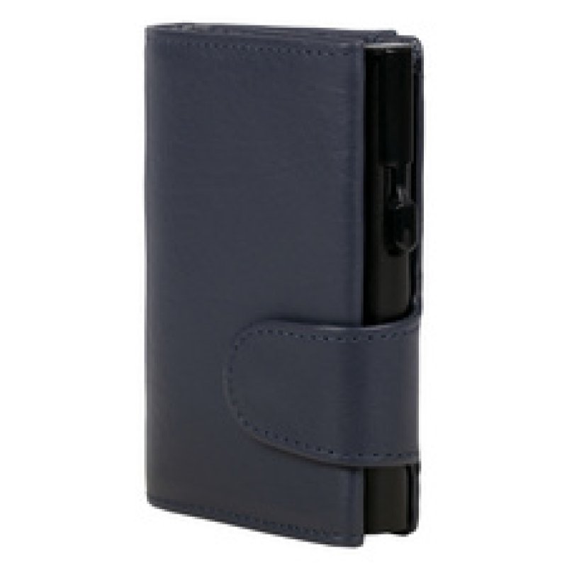CLICKSAFE Porte-monnaie avec porte-cartes, cuir Nappa, noir/