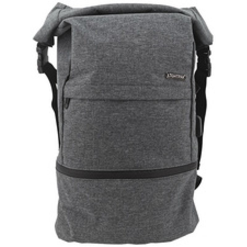 LiGHTPAK Sac à dos pour PC portable, polyester 600D, gris