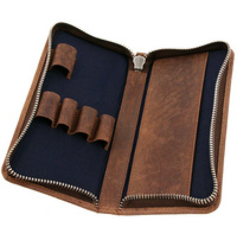 Alassio Etui pour 3 instruments d'écriture, marron