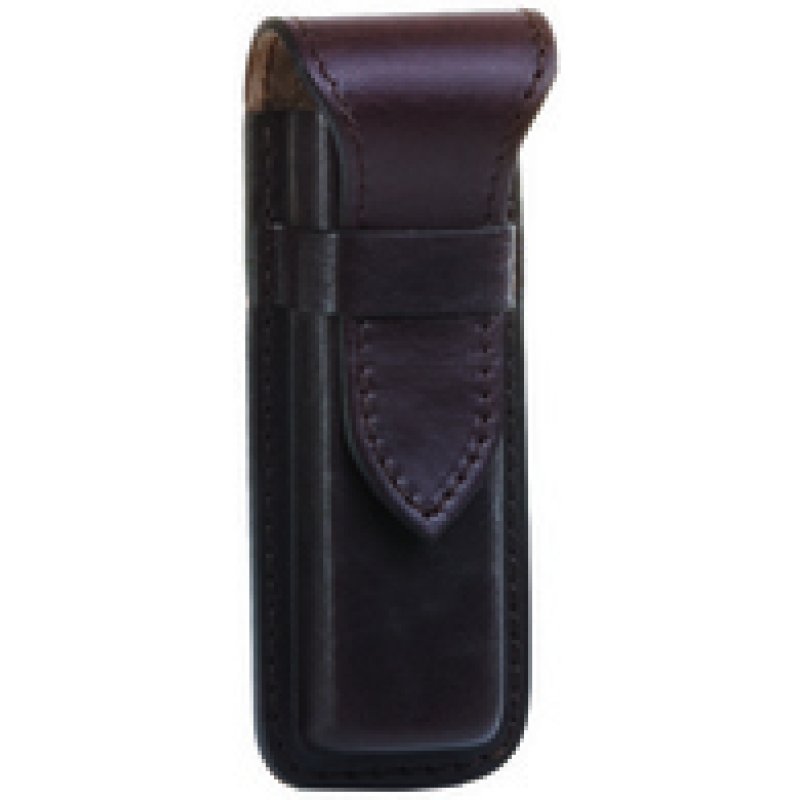 MIKA Etui à stylos pour 3 stylos, cuir, marron