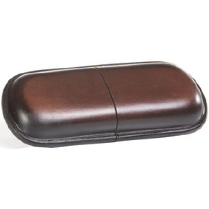 MIKA Etui à lunettes, grand, cuir, marron