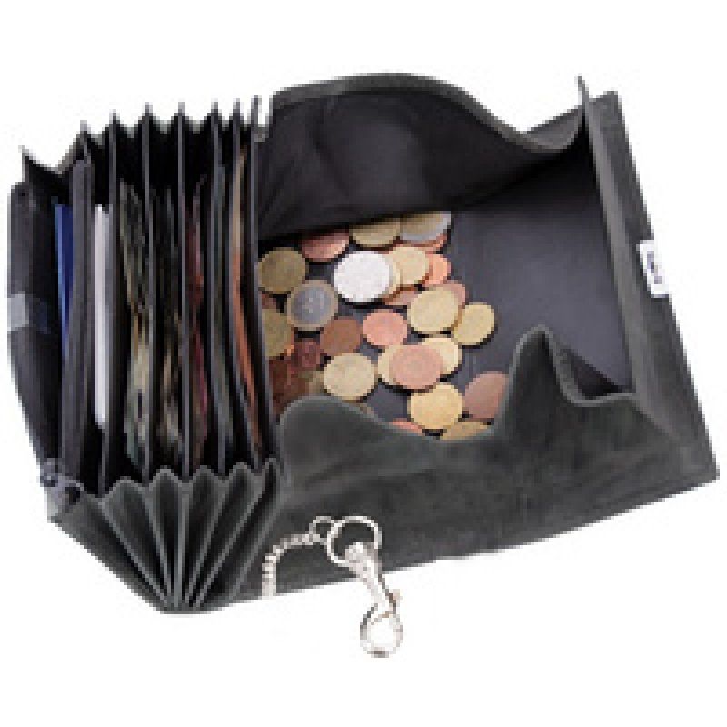 Alassio Portefeuille de serveur, en cuir velours, brun